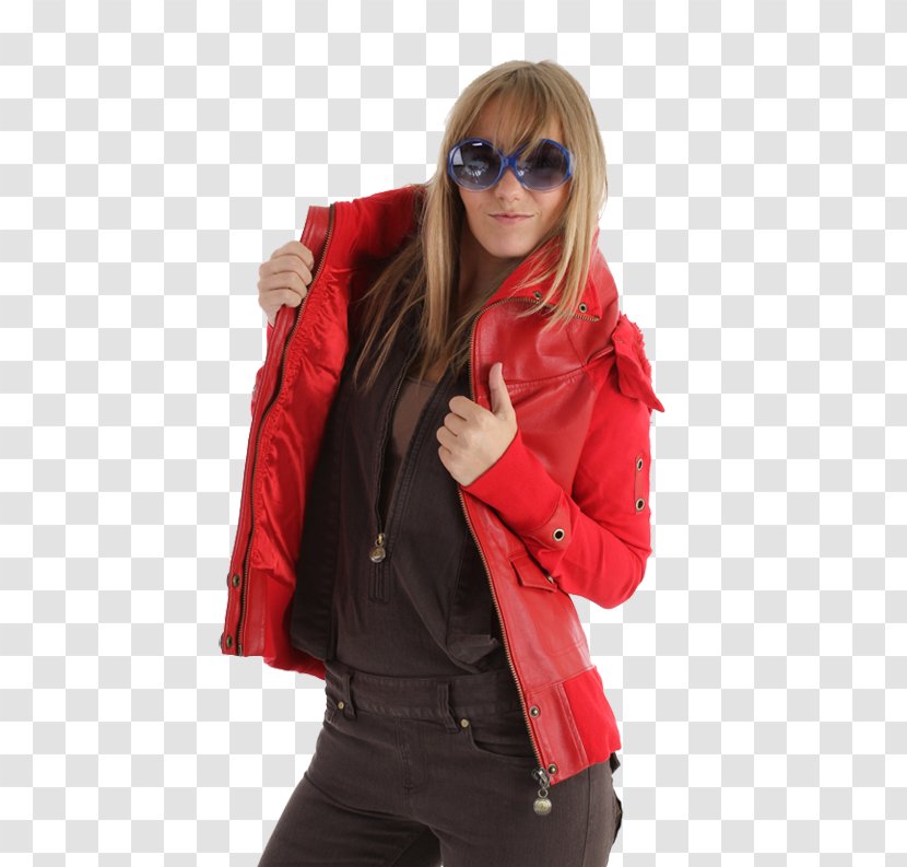 Leather Jacket Sunglasses Blazer Fur - Watercolor Transparent PNG