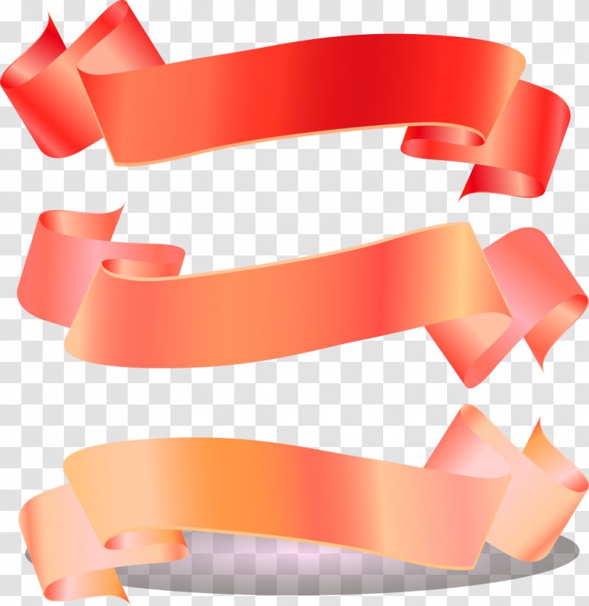 Red Ribbon Computer File - Vecteur - Vector Transparent PNG