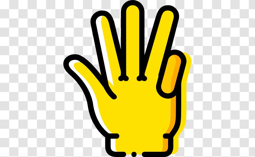 Index Finger Clip Art Gesture - Yellow Transparent PNG