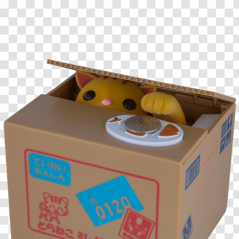 Piggy Bank Cat Coin Box - Cardboard - Shop Transparent PNG