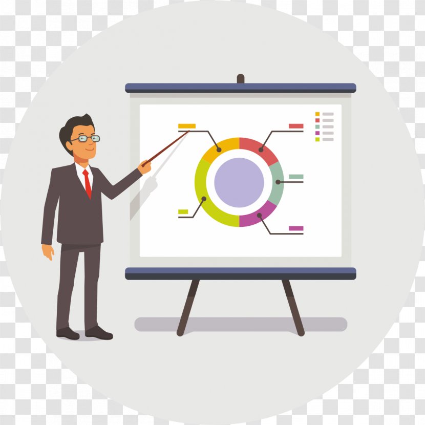 Cartoon Job Diagram Clip Art Circle - Whiteboard Business Transparent PNG