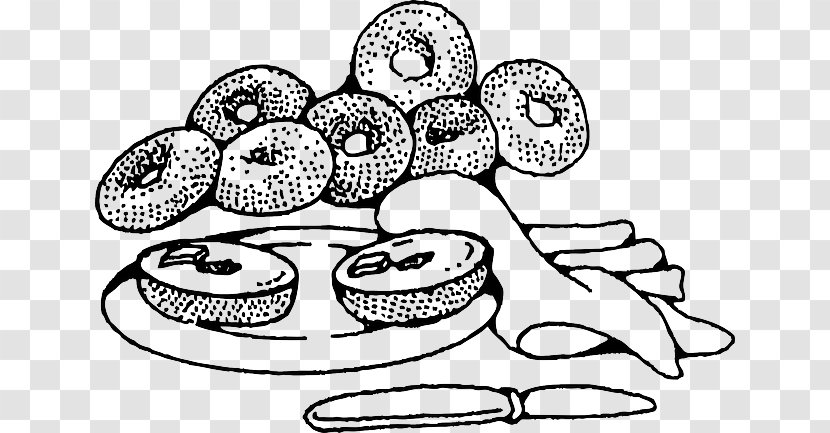 Bagel Bialy Breakfast Bakery Clip Art - Cartoon Transparent PNG