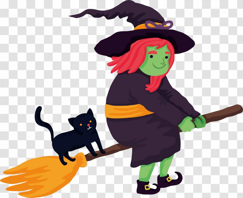 Broom Boszorkxe1ny Clip Art - Halloween Witch Transparent PNG