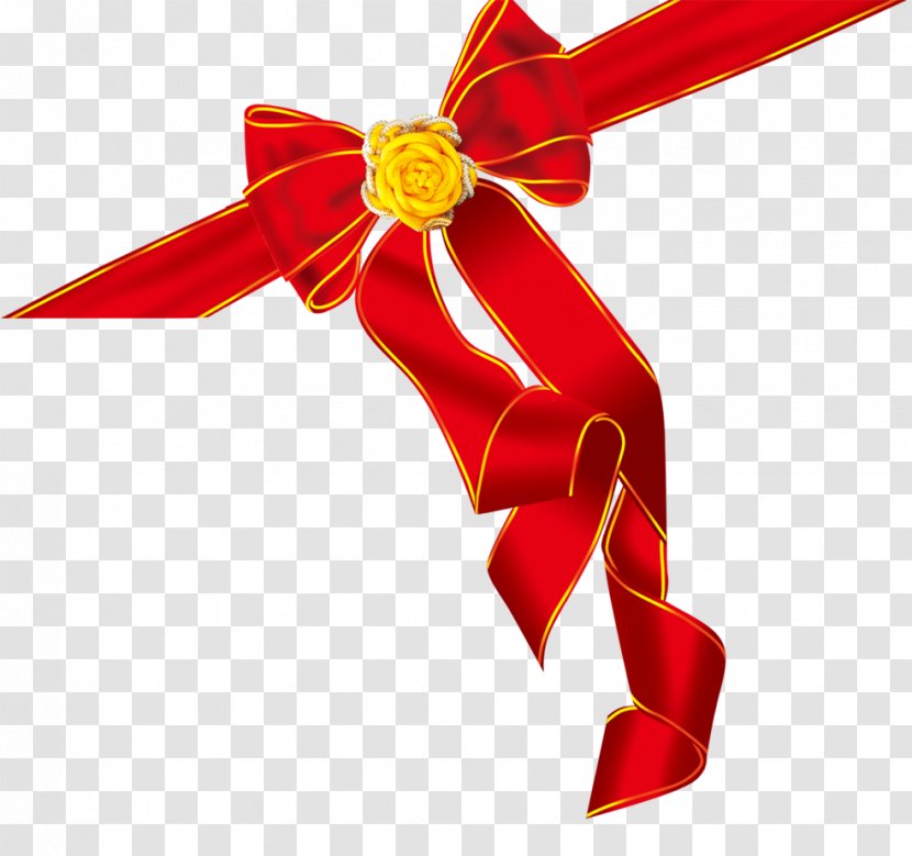 Mid-Autumn Festival Ribbon - Gift - Red Bow Transparent PNG