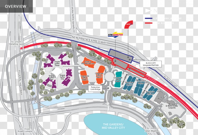 KL Eco City Mid Valley Megamall ViiA Residences Urban Planning - Plan Transparent PNG