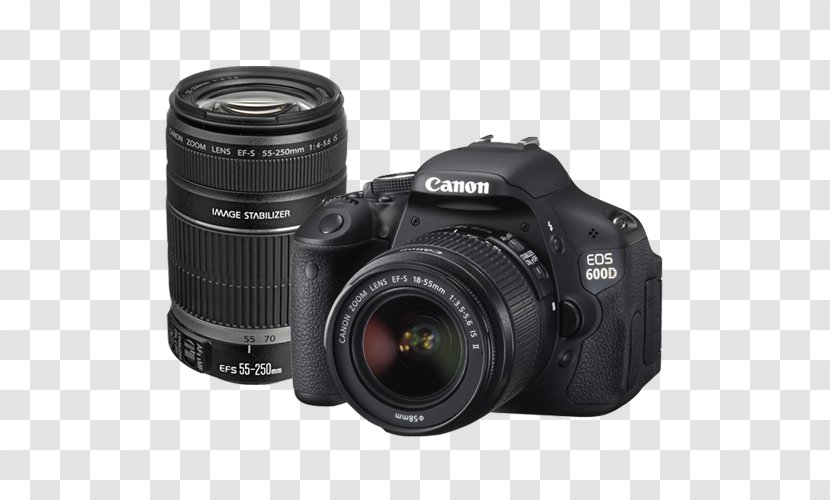 Canon EOS 600D 700D EF-S 18–55mm Lens Digital SLR - Singlelens Reflex Camera Transparent PNG