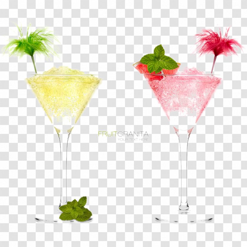 Cocktail Martini Mojito Vodka Granita - Glass - Color Drink Transparent PNG