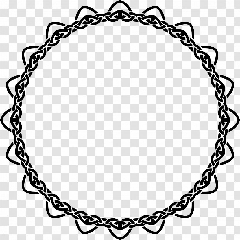 Circle Black And White Clip Art - Necklace - Knot Transparent PNG