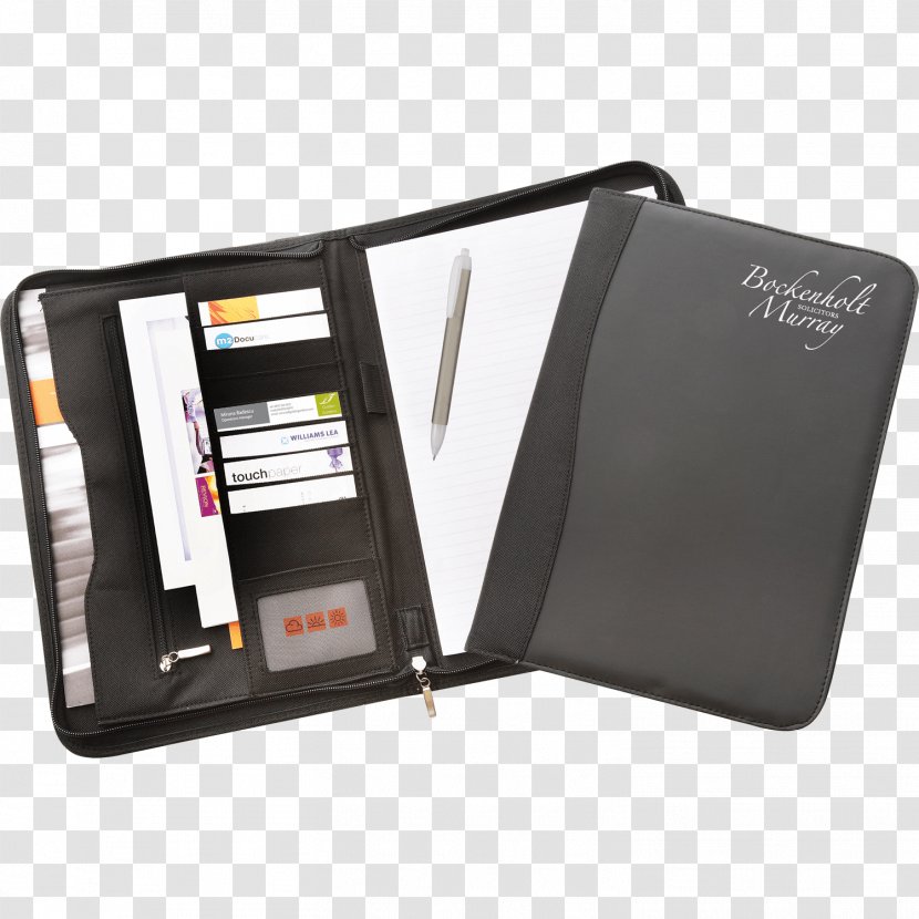 Zip Directory File Folders Product Promotional Merchandise - Document - Zipper Wallet Black Transparent PNG
