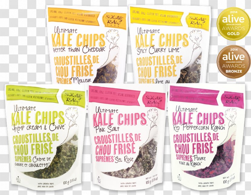 Raw Foodism Cream Organic Food Kale - Potato Chip Transparent PNG