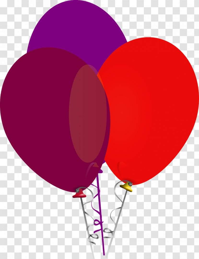 Balloon Red Purple Clip Art - Magenta Transparent PNG