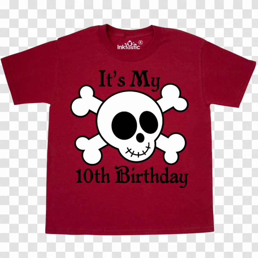 T-shirt Skull Calavera Bib Birthday - Text Transparent PNG