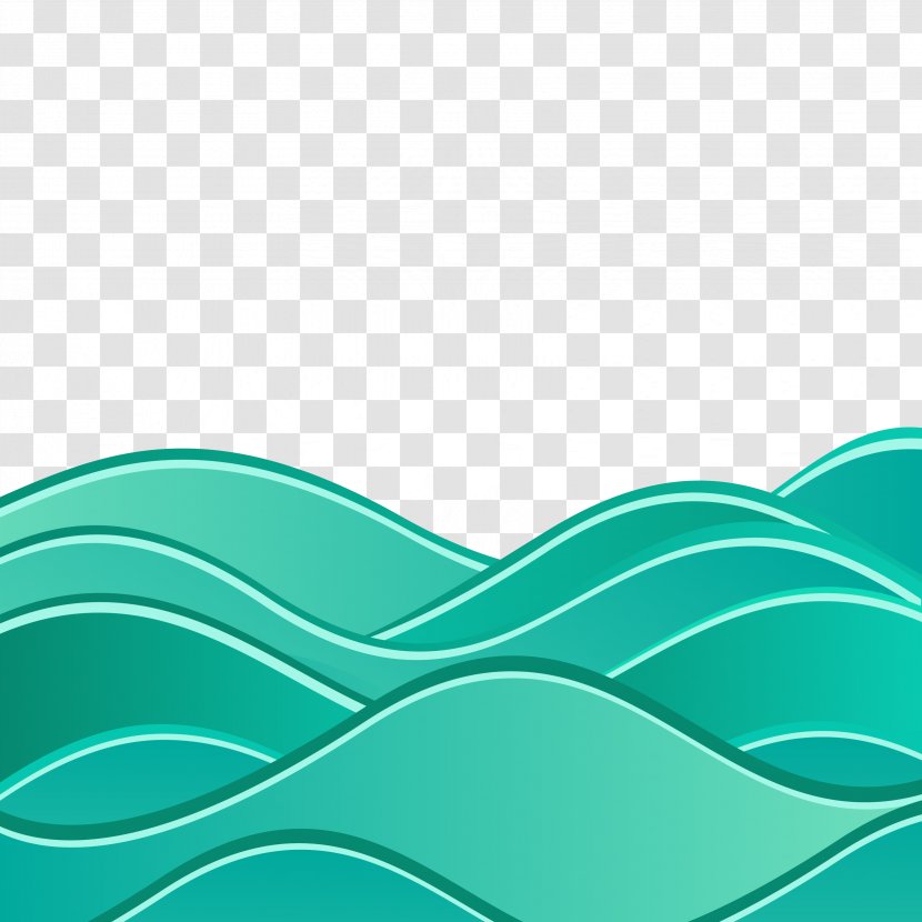 Wind Wave Euclidean Vector Sea - Background With Abstract Waves Transparent PNG