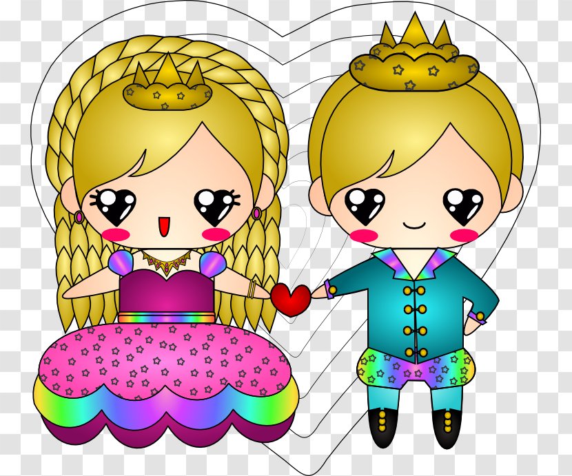 Toddler Line Clip Art - Yellow - Prince Princess Transparent PNG