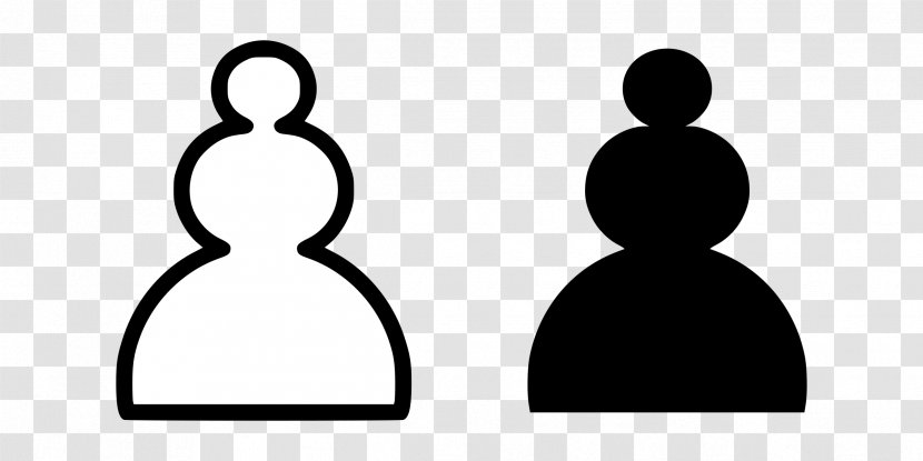 Chess Piece Pawn White And Black In Clip Art - Pin Transparent PNG