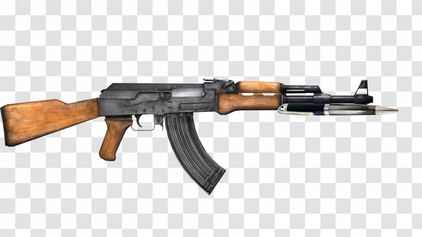 AK-47 Firearm Weapon Handgun - Silhouette - Machine Gun Transparent PNG