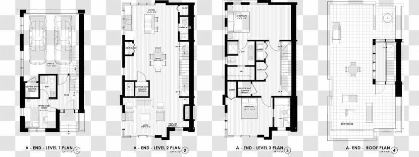 Downtown Black & White - M - Floor Plan Condominium BauhausBeverly Flyer Transparent PNG
