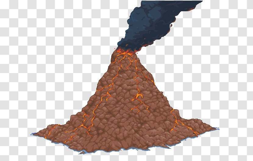 Volcano Sprite Pixel Art - Animation - Cartoon Transparent PNG