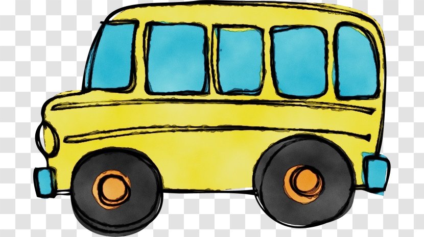 School Bus Cartoon - Paint - Car Yellow Transparent PNG