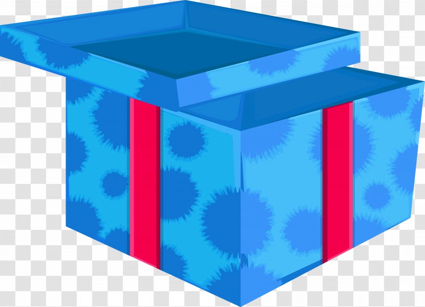 Blue Gift Box Vector - Product - Logo Transparent PNG