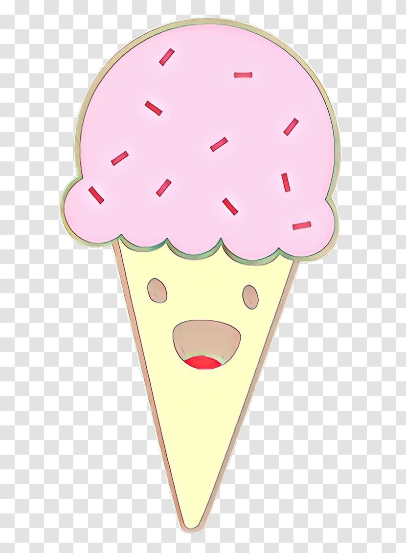 Ice Cream Cone Background - Cartoon - Strawberry Transparent PNG
