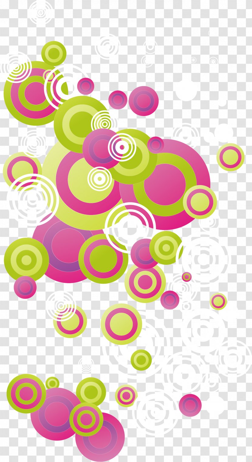 Clip Art - Magenta - Colored Circles Background Transparent PNG