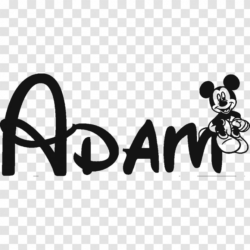 Mickey Mouse Minnie Walt Disney World The Company Font - Heart - Personalized Car Stickers Transparent PNG