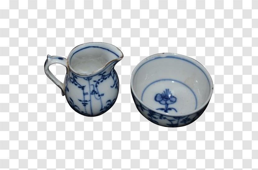Jug Coffee Cup Blue And White Pottery Ceramic Saucer - Cobalt - Mug Transparent PNG