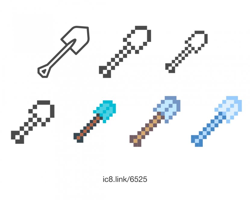 Minecraft Shovel Font Transparent PNG