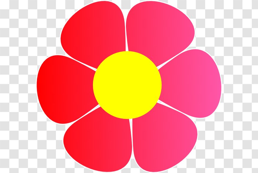 Red Flower Clip Art - Royaltyfree - Hippie Cliparts Transparent PNG