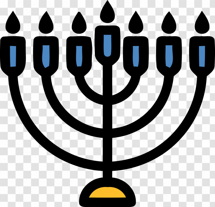 Hanukkah Candle Happy Hanukkah Transparent PNG