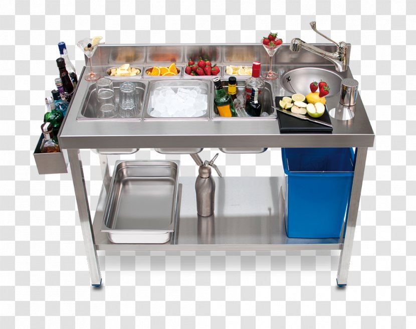 Table Stainless Steel Bartender Furniture Transparent PNG