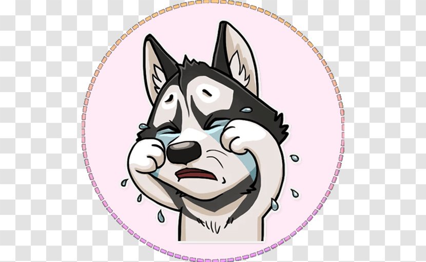 Siberian Husky Dog Breed Whiskers Cat Sticker Transparent PNG