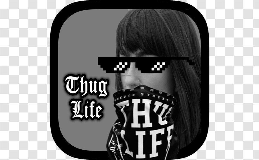 Brand Logo Font Product Black - And White - Thug Life Hat Transparent PNG