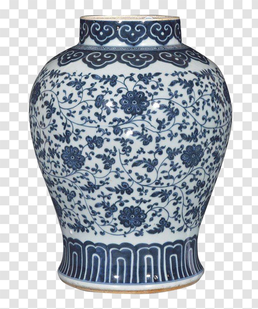 Blue And White Pottery U7e8fu679du84eeu7d0b Porcelain U7e8fu679du7d0b - Artifact - The Scrolling Lotus General Tank Transparent PNG