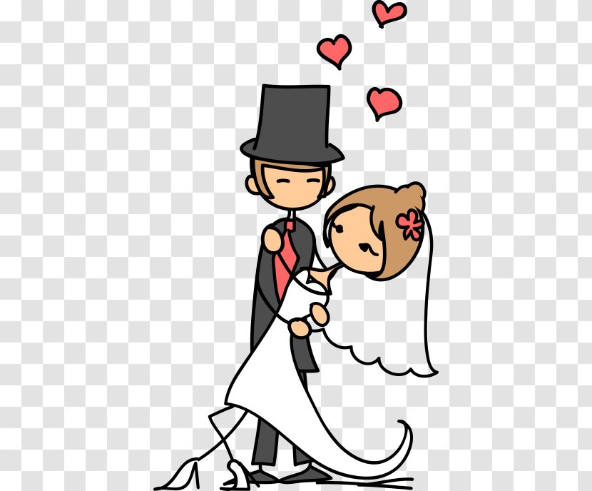 Marriage Drawing Couple Wedding - Silhouette Transparent PNG