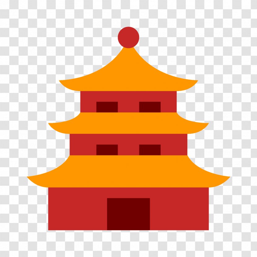 Chinese Pagoda Temple - Yellow - China Transparent PNG