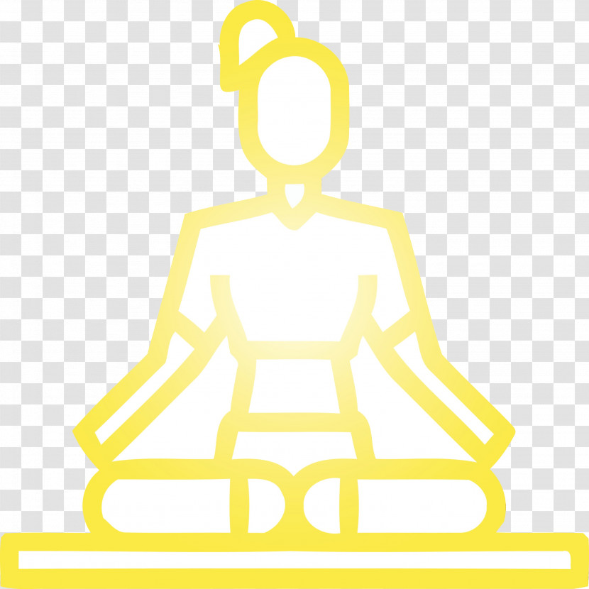 Yellow Physical Fitness Balance Meditation Transparent PNG