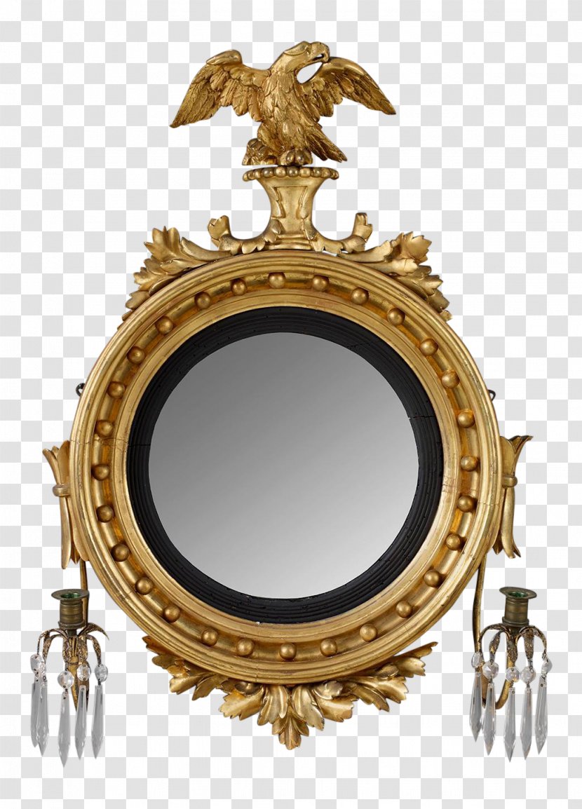 01504 Oval - Mirror - Brass Transparent PNG