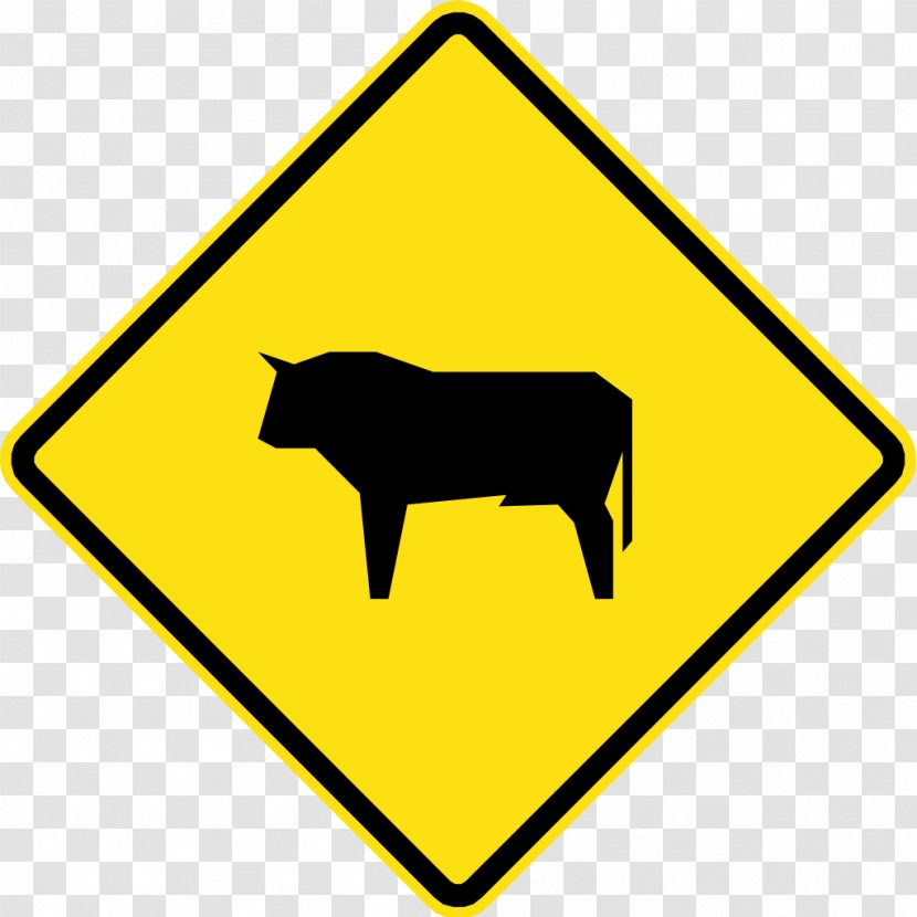 Traffic Sign Warning Road Signs In Australia Vector Graphics - Cattle Like Mammal - Kangaroo Transparent PNG