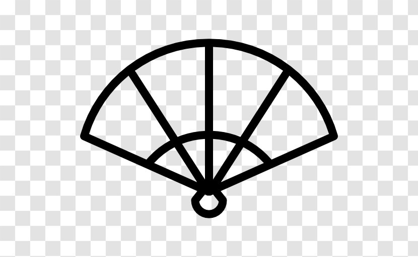 Hand Fan - Area - Line Art Transparent PNG