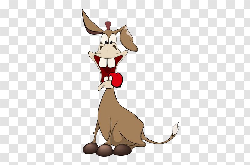 Donkey Cartoon Royalty-free Illustration - Dog Like Mammal - Free Matting Transparent PNG