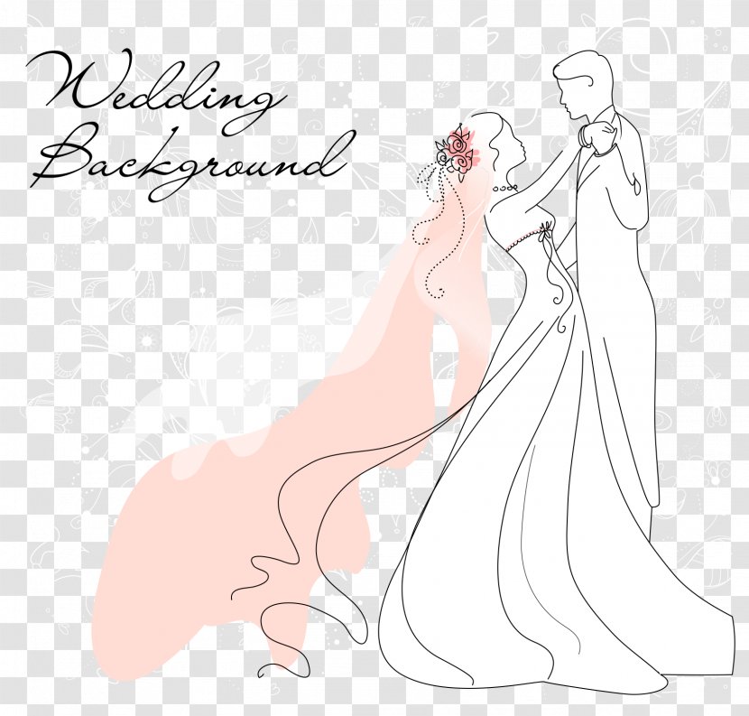 Wedding Invitation Bride Drawing Euclidean Vector - Watercolor - Happy Transparent PNG