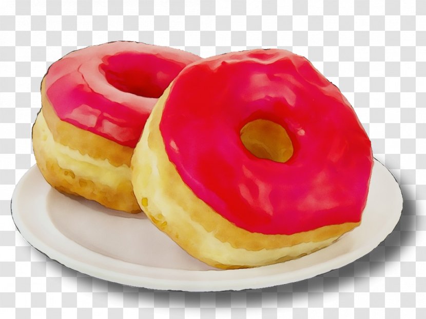 Food Doughnut Cuisine Dish Dessert - Wet Ink - Pink Ingredient Transparent PNG