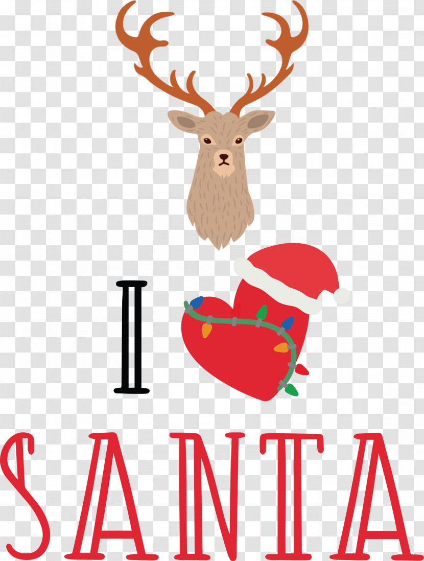 I Love Santa Santa Christmas Transparent PNG