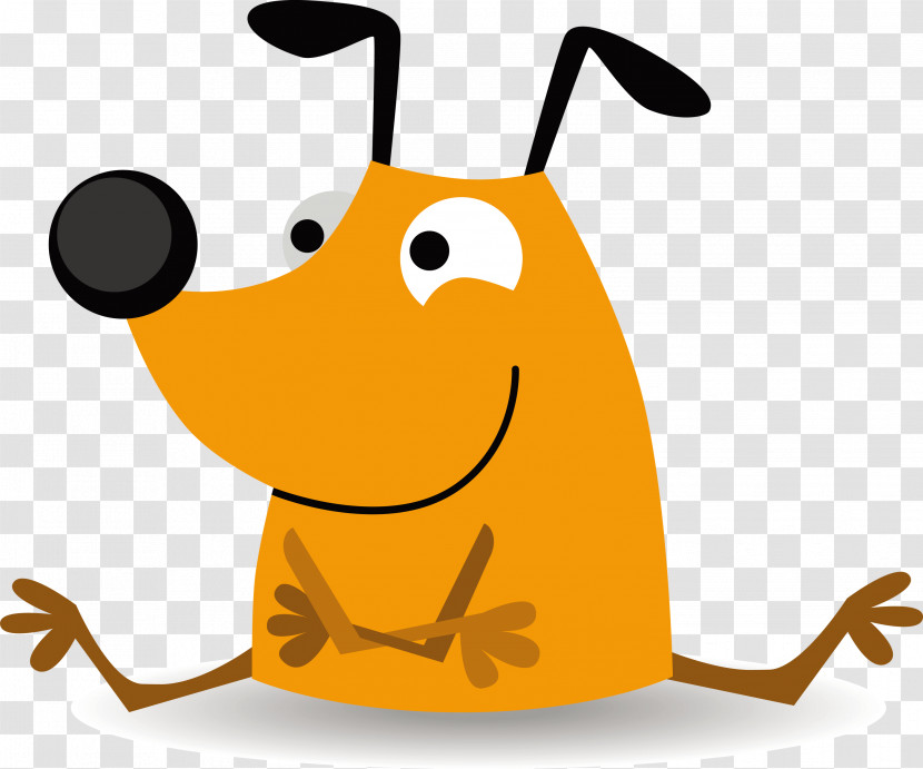 Cartoon Yellow Smile Transparent PNG