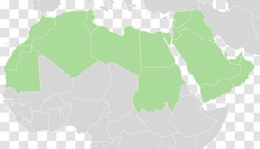 Arab World Middle East North Africa Map - Arabic Transparent PNG