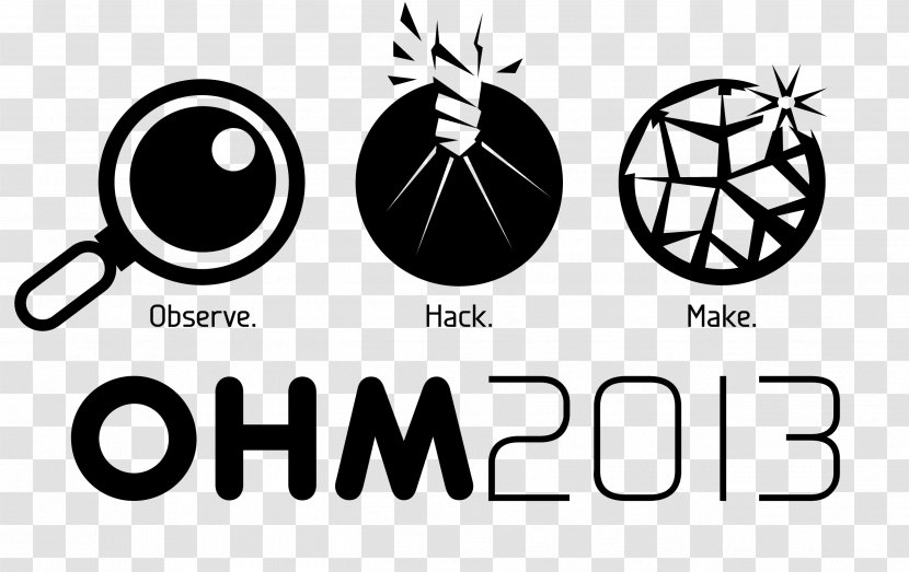 Observe. Hack. Make. Hacker Source Code Ohm Computer Security - Monochrome - Peertopeer Transparent PNG