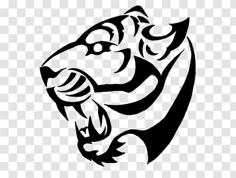 Tiger Tattoo Drawing Art - Dog Like Mammal - Ink Splash Sports Transparent PNG