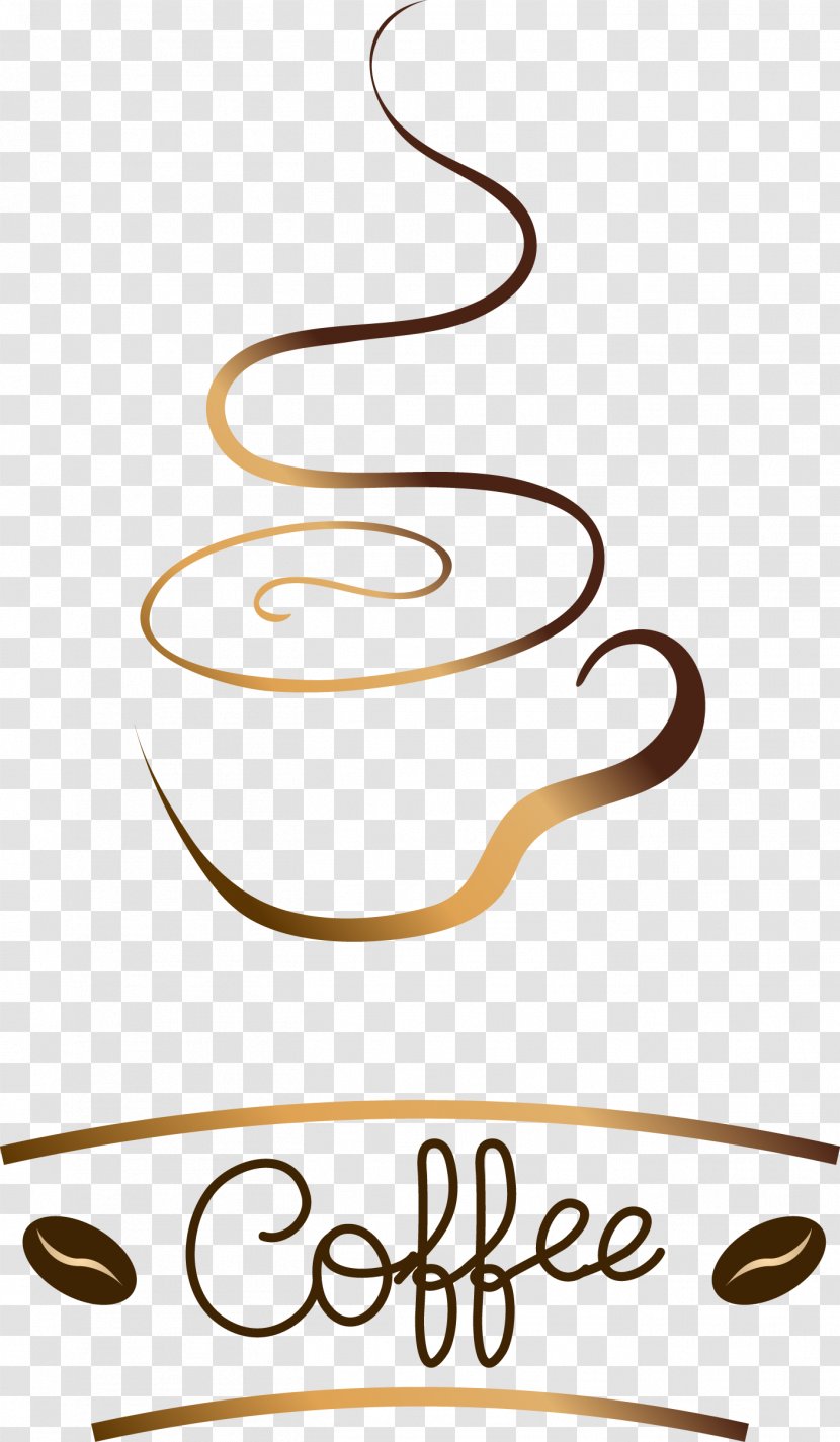 Coffee Logo Clip Art - Text - Jane Pen Golden Brown Transparent PNG
